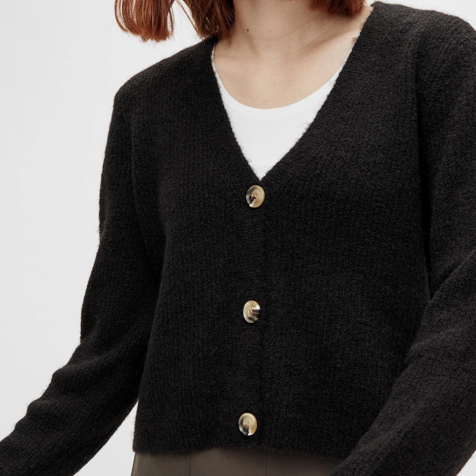 PIECES - CARDIGAN - ELLEN 17114250 - SORT