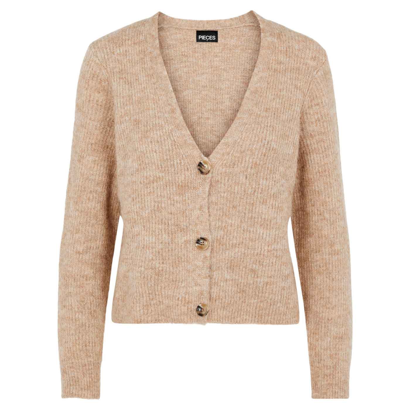 PIECES - CARDIGAN - ELLEN - SILVER MINK