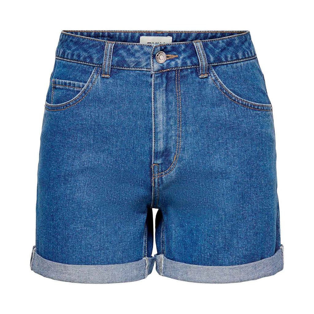 ONLY - SHORTS - VEGA HW MOM 15230571 - MEDIUM BLUE DENIM